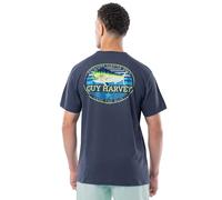 Guy Harvey Men’s Billfish Collection Short Sleeve Pocket T-Shirt, Crown Blue/Retro Style Mahi, S