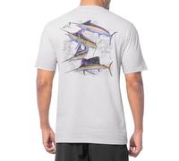 Guy Harvey Men’s Billfish Collection Short Sleeve Pocket T-Shirt, Glacier Grey/Bill Collector, Large
