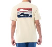 Guy Harvey Men’s Freshwater Fish Collection Short Sleeve T-Shirt, Almond Milk/Weathered, 3XL