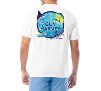 Guy Harvey Men’s Freshwater Fish Collection Short Sleeve T-Shirt, Bright White/Collage, Large