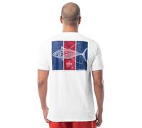 Guy Harvey Men’s Offshore Fish Collection Short Sleeve T-Shirt, Bright White/Tuna Sport, XXL