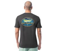 Guy Harvey Men’s Offshore Fish Collection Short Sleeve T-Shirt, Charcoal Heather/Retro Style Mahi, Large