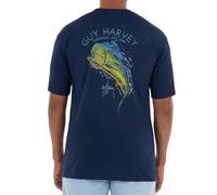 Guy Harvey Men’s Offshore Fish Collection Short Sleeve T-Shirt, Estate Blue/Mahi, XL