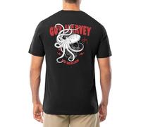 Guy Harvey Men’s Short Sleeve Cotton Graphic T-Shirt, Black/Deep Sea No Limits, Medium