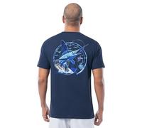 Guy Harvey Men’s Threadcycled Short Sleeve T-Shirt, Estate Blue/White Night, 3XL