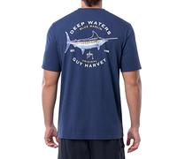 Guy Harvey Men's Threadcycled Short Sleeve T-Shirt for Adults, Estate Blue/Deep Waters, Large