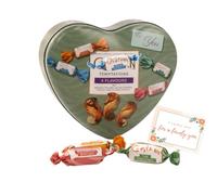 Guy-Lian Chocolate Truffle Gift Tin 126g - 4 Flavours Assorted Luxury Belgian Chocolates - Heart Shaped Presentation Box - Mothers Day Gifts for Mum, Birthday Gifts for Her