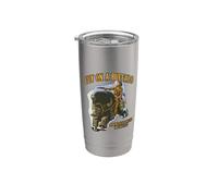 Guy on a Buffalo Punch that Cougar in the Face Stainless Steel Insulated Tumbler