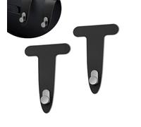 Guyakysk 2 Pack Black Purse Hook for Car Co-Pilot Glovebox, Self-Adhesive Car Glove Box Bag Hanger Holder Leather, Universal Interior Seat Back Storage Hook Accessories for Umbrella (Single)