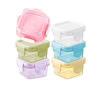 Guyakysk 6 Pack 60 ml Mini Salad Dressing Container to Go for Lunch Boxes, Reusable Small food Snack Storage Container with Lids, Leakproof Portable Condiment Dipping Sauce Cups