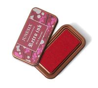 Guyakysk Ink Pads for Rubber Stamps, Washable Stamp Pads for Crafting, Colored Dog Paw Adults Finger Hand Foot Prints Stamping, Retro Iron Box DIY Color for Scrapbook, Paper, Wood, Fabric (Pink)
