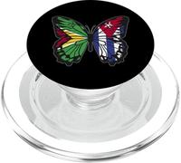 Guyana and Cuba Mix Butterfly Half Guyanese half Cuban PopSockets PopGrip for MagSafe