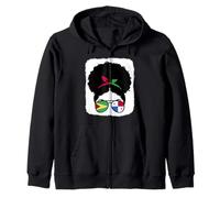 Guyana and Panama Mix Half Guyanese half Panamanian Roots Zip Hoodie