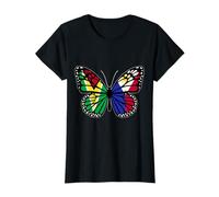 Guyana and Philippines Mix Butterfly Half Guyanese Filipina T-Shirt