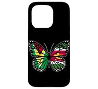 Guyana and Suriname Mix Butterfly Half Guyanese Surinamese Case for iPhone 15 Pro