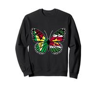 Guyana and Suriname Mix Butterfly Half Guyanese Surinamese Sweatshirt