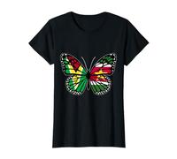 Guyana and Suriname Mix Butterfly Half Guyanese Surinamese T-Shirt