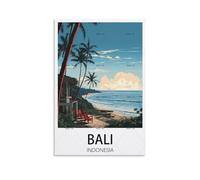 GuYaNa Bali Indonesia Vintage Travel Posters Landscape 08x12inch(20x30cm) Canvas Wall Art Print Painting for Wall Decor Living Room Bedroom
