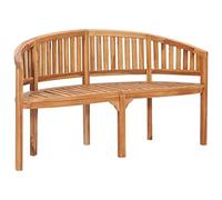 GuyAna Banana Bench 151 cm Solid Teak Wood,Solid Wooden Teak Garden Outdoor Bench