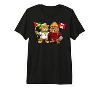 Guyana Canada Flag Guyanese Roots Canadian Heritage Premium T-Shirt
