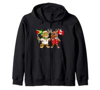 Guyana Canada Flag Guyanese Roots Canadian Heritage Zip Hoodie