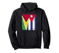 Guyana Cuba Half Flag Guyanese Cuban Heritage Pullover Hoodie