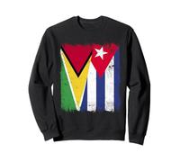 Guyana Cuba Half Flag Guyanese Cuban Heritage Sweatshirt