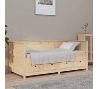 GuyAna Day Bed 75x190 cm Solid Wood Pine,Wooden Daybed,Cabin Bed, Solid Guest Bed&Sofa Bed, Pull out Storage Drawer for Living Room and Bedroom