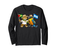 Guyana El Salvador Flag Guyanese Roots Salvadoran Heritage Long Sleeve T-Shirt