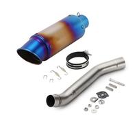 GuyAna Exhaust muffler Slip-On Exhaust Short Slip Ons Mufflers For Kawasaki Z750 Z 750 2007 2008 2009 2010 2011 2012 2013 2014(Multi-colored)