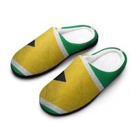 Guyana Flag Cotton Men's Slip-on Slippers 13-14（46-47）