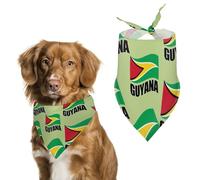 Guyana Flag Guyanese Cute Dog Bandana Triangle Adjustable Washable Cat Scarf Pet Accessories