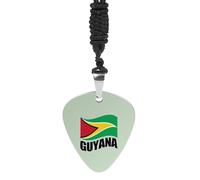Guyana Flag Guyanese Fashion Guitar Picks Necklace Music Jewellery Personalized Pendant