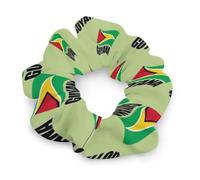Guyana Flag Guyanese Fashion Hair Bands Scrunchies for Women Soft Elastic Hair Ties Accessories