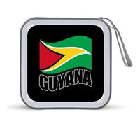 Guyana Flag Guyanese Portable CD Case Holder 48 Capacity Travel DVD Storage Boxs Wallet Bag