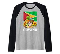 Guyana Flag Guyanese Roots Guyana Travel Guyanese Heritage Raglan Baseball Tee