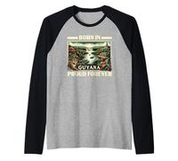 Guyana Flag Home Country Homeland Proud Guyanaese Roots Raglan Baseball Tee