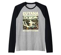 Guyana Flag Home Country Homeland Proud Guyanaese Roots Raglan Baseball Tee