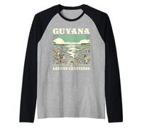 Guyana Flag Home Country Homeland Proud Guyanaese Roots Raglan Baseball Tee
