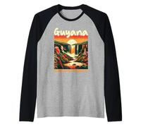 Guyana Flag Home Country Homeland Proud Guyanaese Roots Raglan Baseball Tee