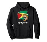 Guyana Flag Jaguar Roar National Pride Pullover Hoodie