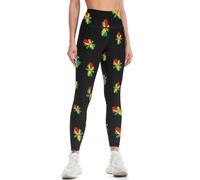 Guyana Flag Map Novelty Women's Yoga Pants Soft High Waist Leggings for Workout Running