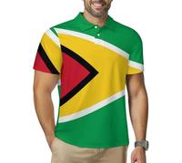 Guyana Flag Men's Golf Polo Shirt Quick Dry T-Shirts Tennis Tops Short Sleeve