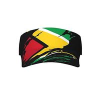 Guyana Flag_p0011 Sun Visor Hats Men Women Wide Brim Hats Adjustable Summer Dominican Beach Sun Cap