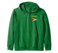 Guyana Guyanese Flag Carnival Mas Zip Hoodie