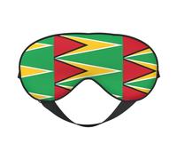Guyana Guyanese Flag Eye Mask Sleep Mask Light BlockBlindfold Night Eyes Cover Soft Pressure-Free Eyeshade with Elastic Strap for Home Travel Office Nap Yoga