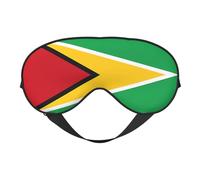 Guyana Guyanese Flag Eye Mask Sleep Mask Light BlockBlindfold Night Eyes Cover Soft Pressure-Free Eyeshade with Elastic Strap for Home Travel Office Nap Yoga
