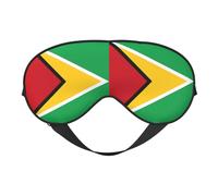 Guyana Guyanese Flag Eye Mask Sleep Mask Light BlockBlindfold Night Eyes Cover Soft Pressure-Free Eyeshade with Elastic Strap for Home Travel Office Nap Yoga