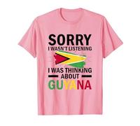 Guyana Guyanese Flag T-Shirt, Men, Pink, 3X-Large