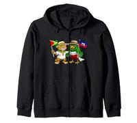 Guyana Haiti Flag Guyanese Roots Haitian Heritage Zip Hoodie